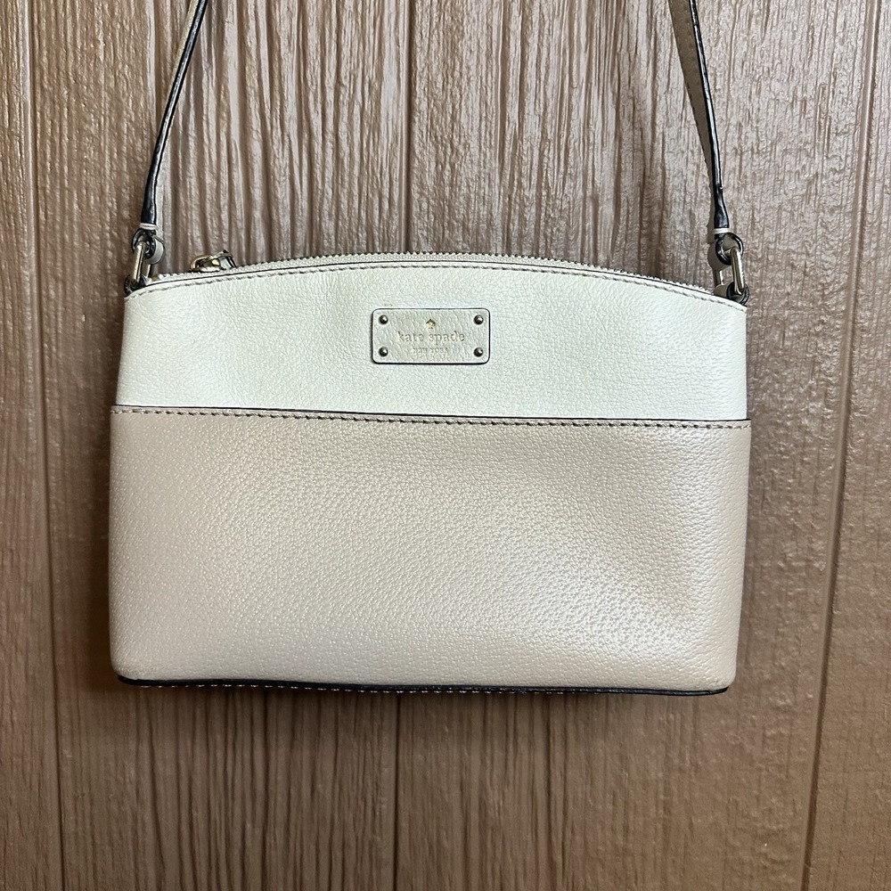 Kate Spade New York Grove Street Millie Crossbody Bag Warm Beige Leather Handbag